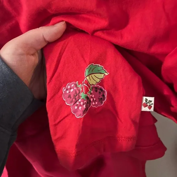 NWOT Nick & Nora Cherry Print Pajama Set - Red and White - Picture 6 of 8